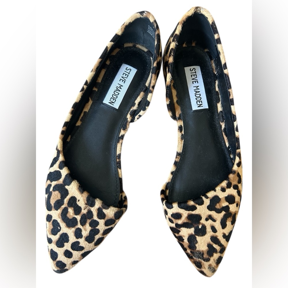 Steve Madden Audriana Cow Printed Hair Ballet Flats size 6M NWOT - Picture 2 of 8